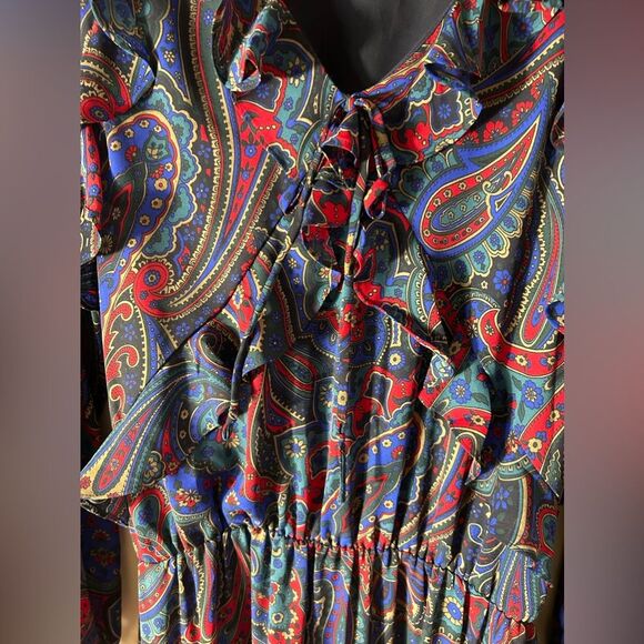 Lauren Ralph Lauren- Women’s Paisley Ruffle Dress - Size 2 - Picture 9 of 13